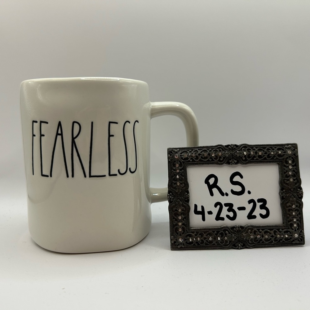 Rae Dunn “Fearless” mug.